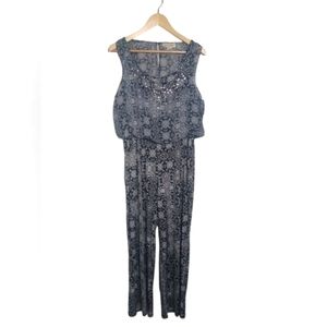 Davina casual black and white jumpsuit